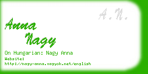 anna nagy business card